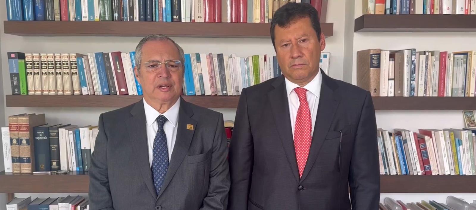 Iván Name y el abogado Jaime Lombana.