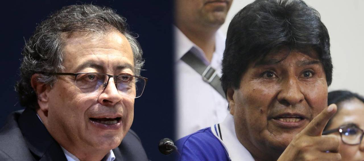 Gustavo Petro y Evo Morales.