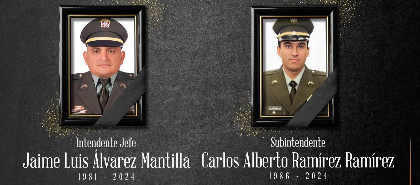 Jaime Álvarez y Carlos Ramírez, los policías asesinados. 