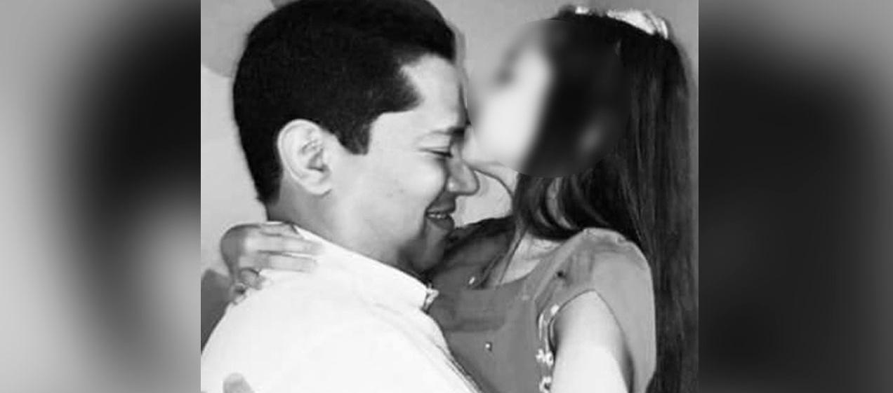 Luis Alberto Aarón junto a la niña Claudia Helena Aarón.