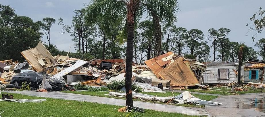 Daños en el condado de St. Lucie.