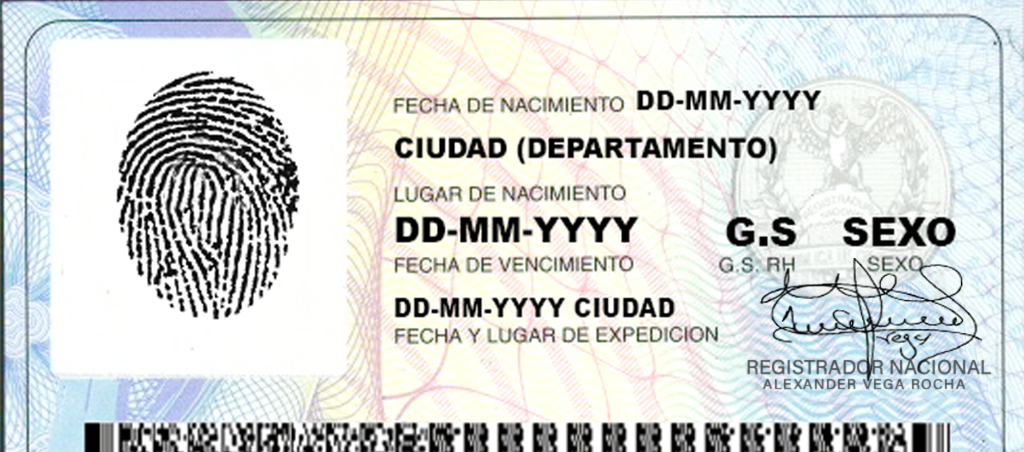Tarjeta de identidad.