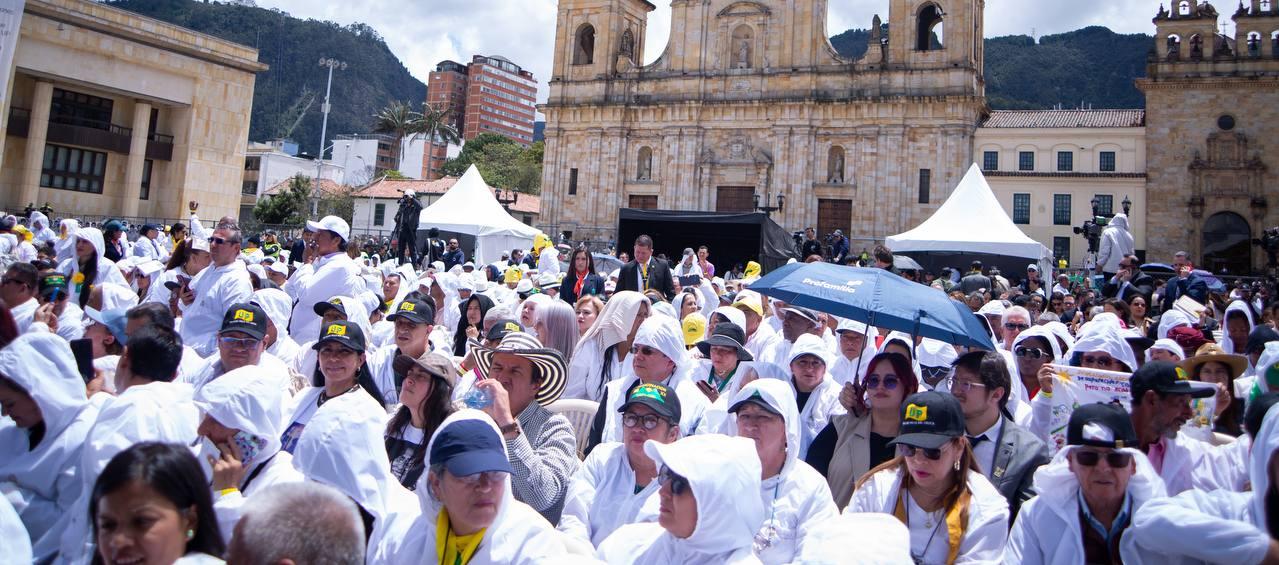 Fue en la Plaza de Bolívar.
