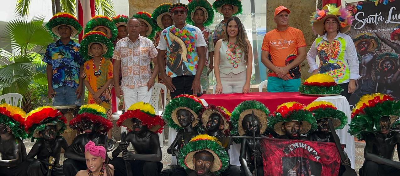 Lanzamiento del la versión número 23 del Festival Nacional Son de Negro de Santa Lucía en la Gobernación del Atlántico. 