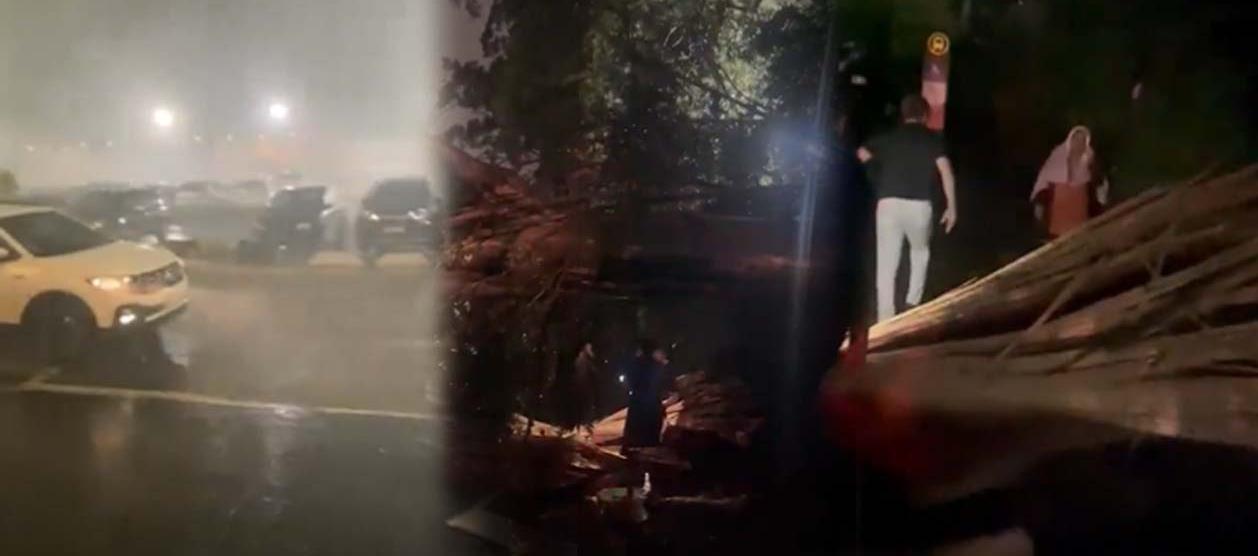 Fuertes ráfagas de viento en Sao Paulo.