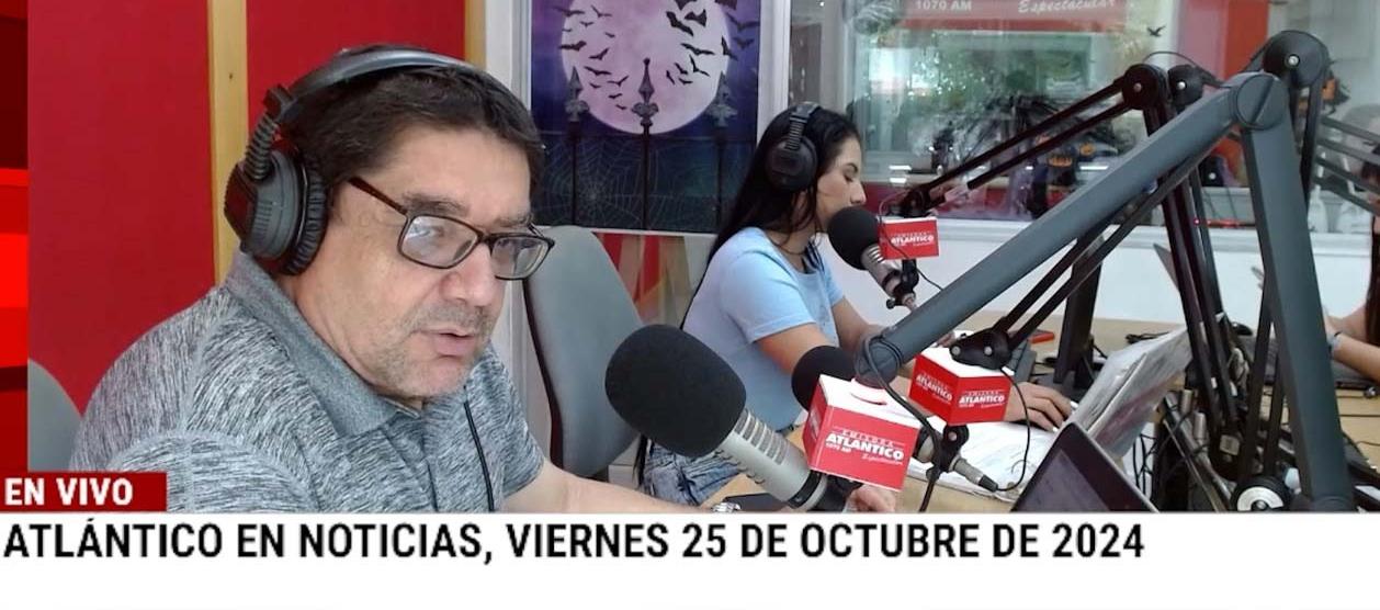 Harold Yanes, en el estudio Atlántico en Noticias.