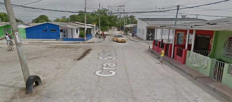 Barrio Miraflores donde se registró el crimen. 