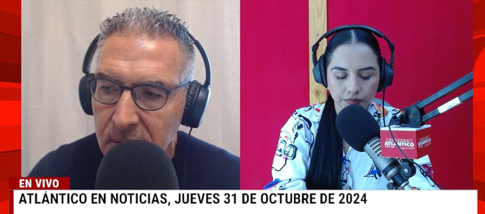 Jorge Cura / Lorena Lamilla, en el estudio Atlántico en Noticias.