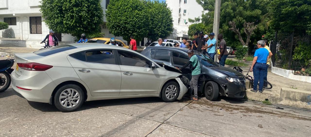 Accidente en el barrio Las Delicias. 