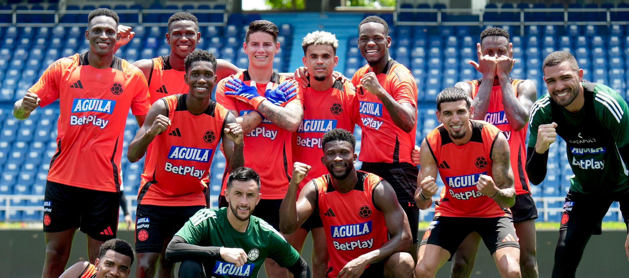 Integrantes de la Selección Colombia de mayores. 