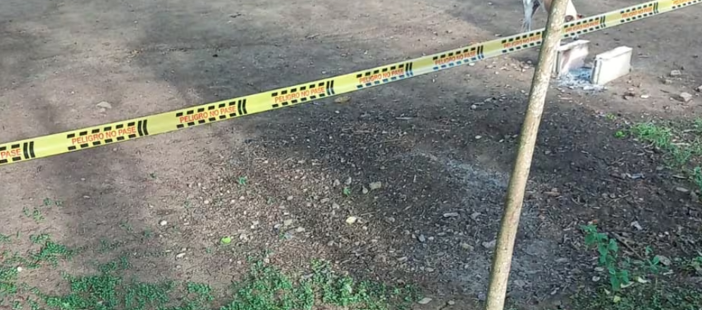 Finca donde se registró el doble asesinato. 