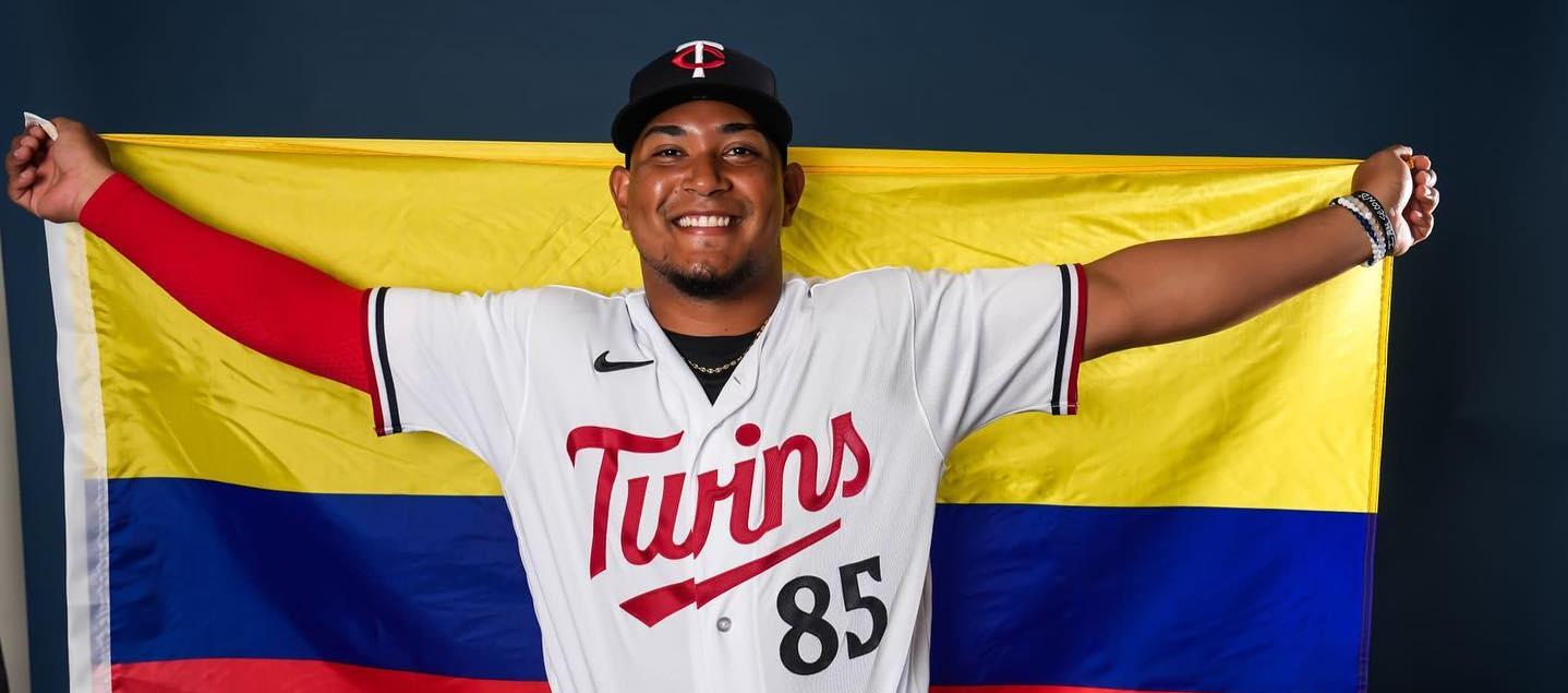 Jair Camargo, pelotero barranquillero que debutó este año en Grandes Ligas con los Mellizos de Minnesota.