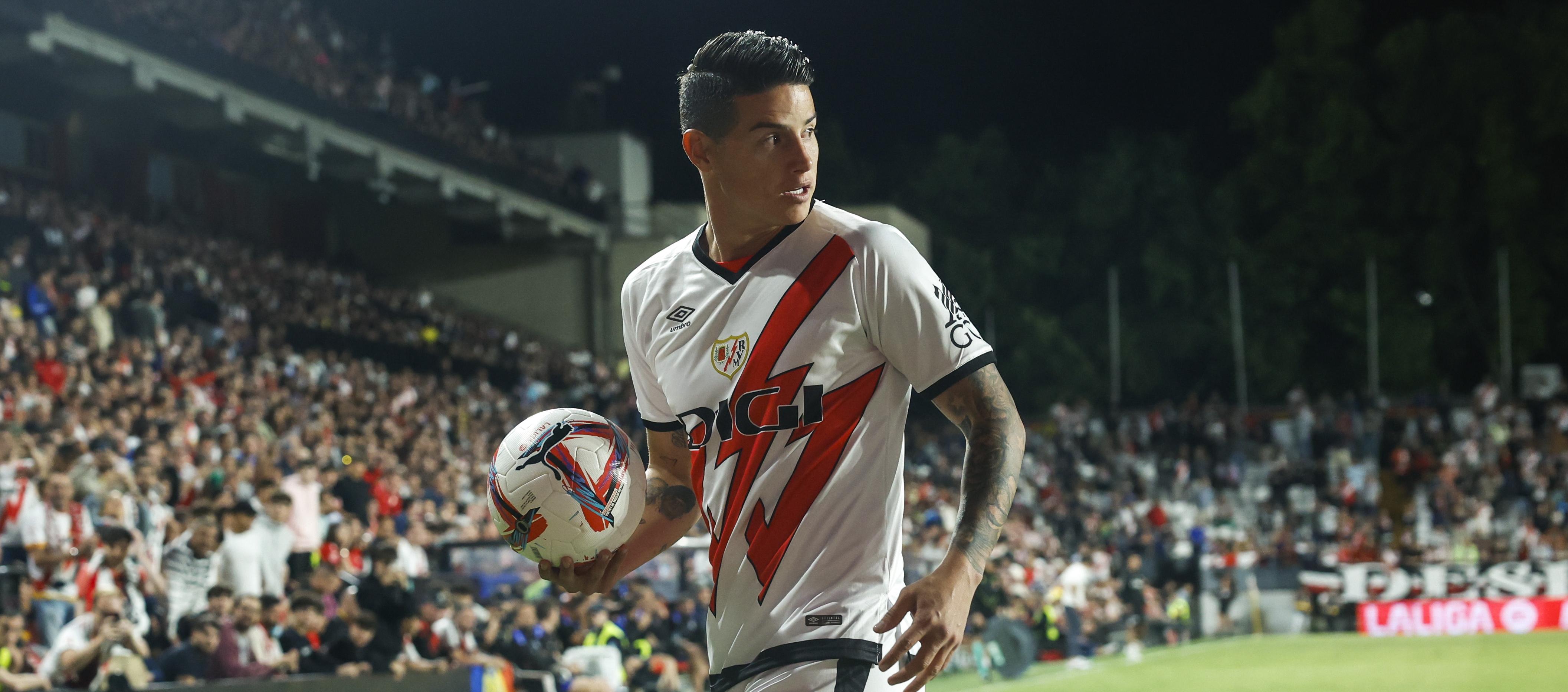 James Rodríguez, mediocampista colombiano del Rayo Vallecano.
