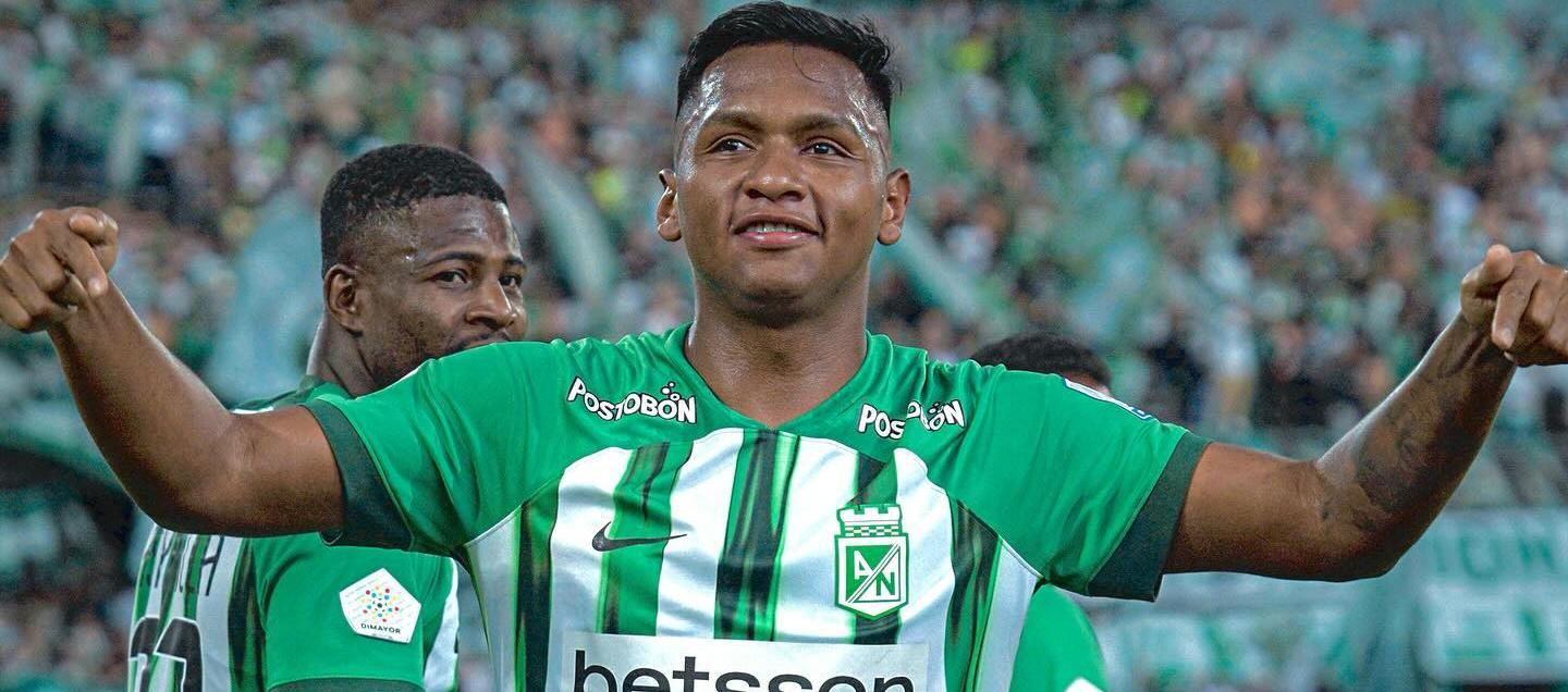 Alfredo Morelos, delantero del Atlético Nacional. 