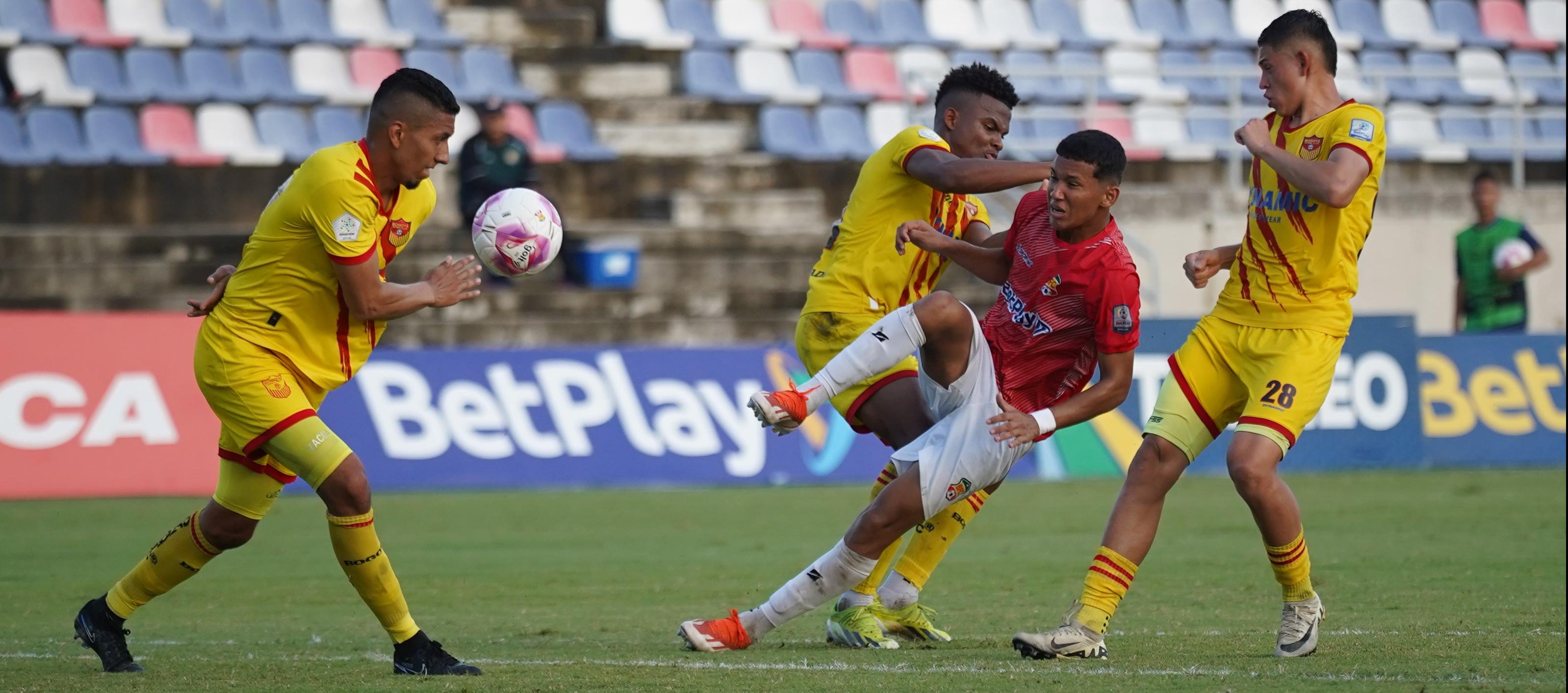 Miller Bacca, delantero del Barranquilla FC durante el partido contra el Bogotá FC. 