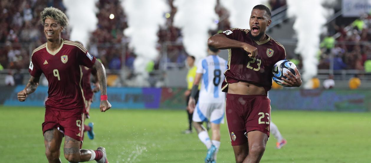 Venezuela viene de empatarle 1-1 a Argentina con gol de Salomón Rondón (23).