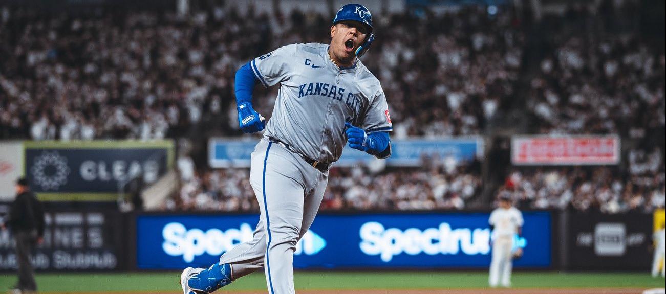 Salvador Pérez llegó a la postemporada con los Reales de Kansas City.