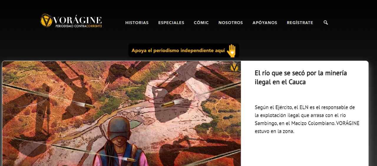 Página web de Vorágine.