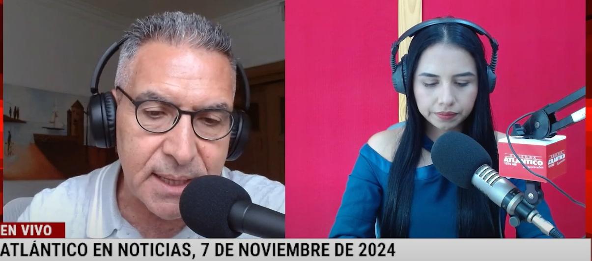 Jorge Cura / Lorena Lamilla, en el estudio Atlántico en Noticias.