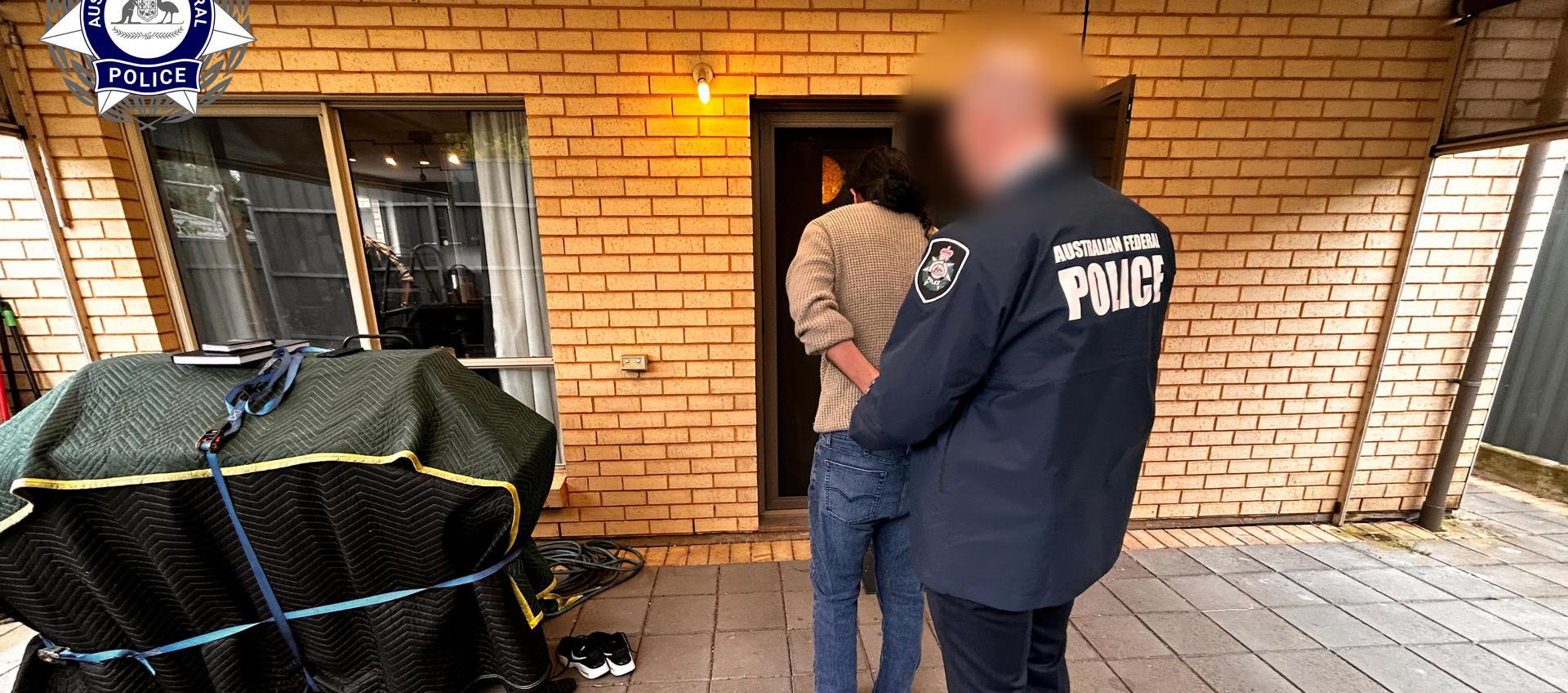 Colombiano al momento de la captura.