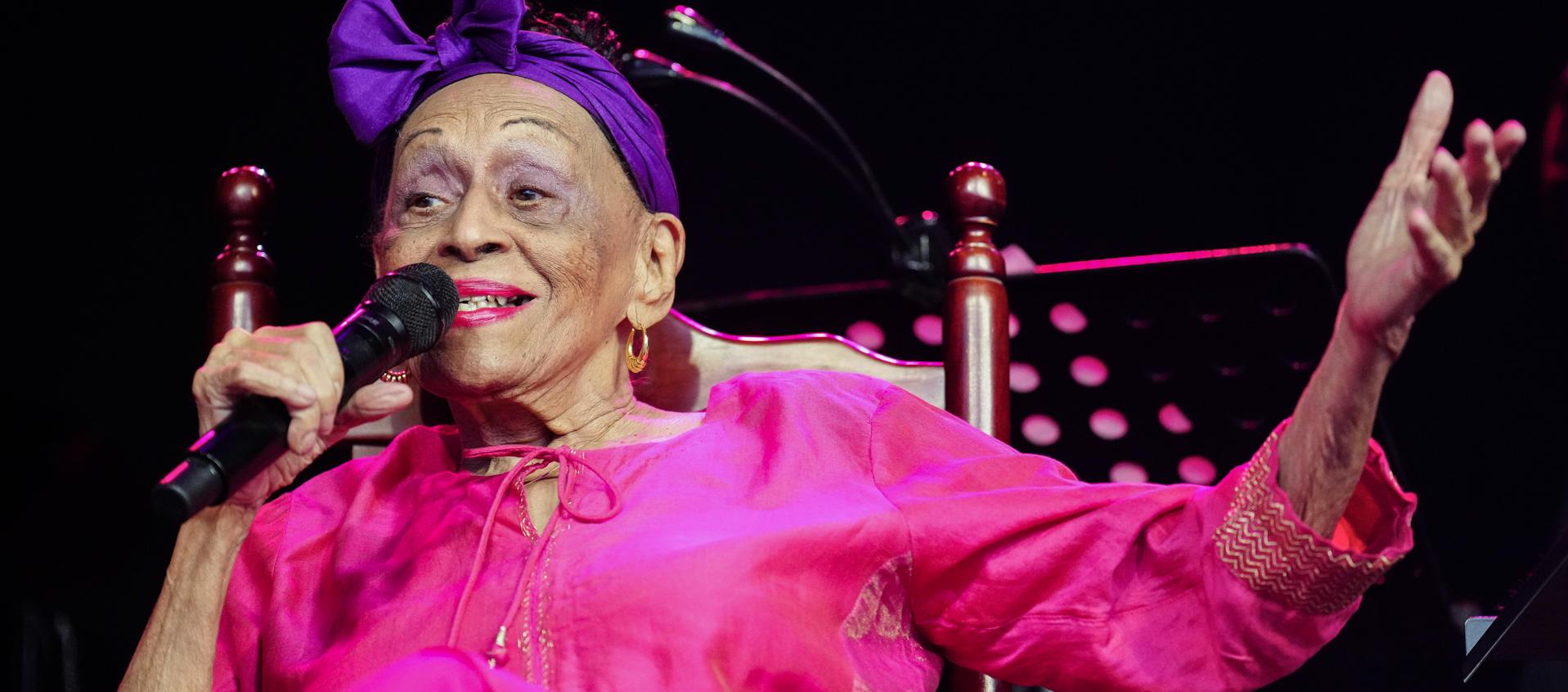 Omara Portuondo durante su actuación en el Festival Cruilla, de Barcelona.