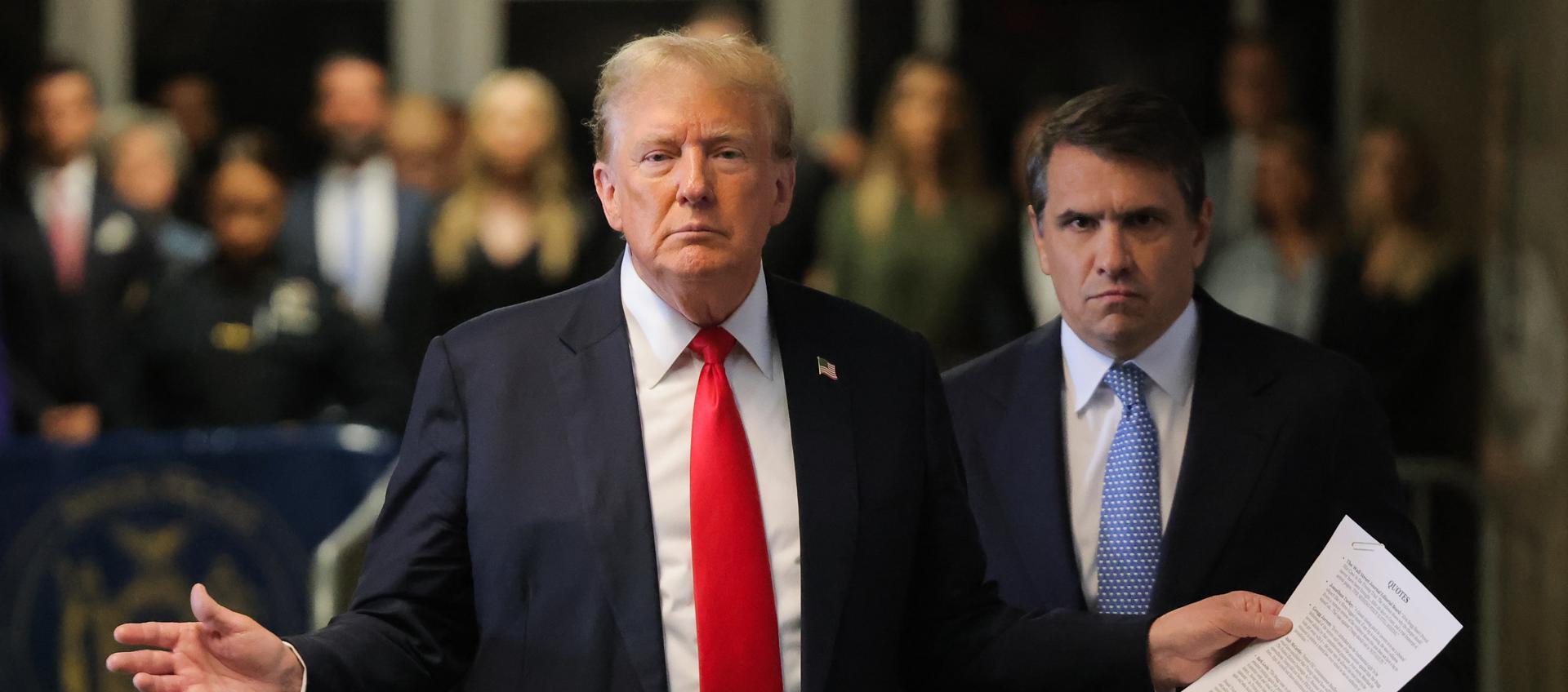 Donald Trump en la Corte Suprema del Estado de Nueva York.