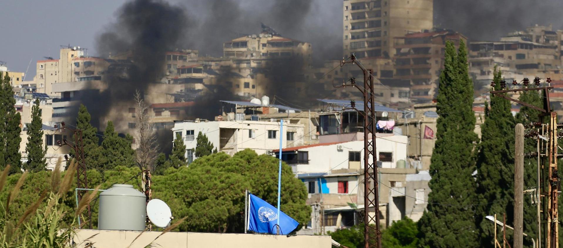 Imagen de referencia de ataque de Israel al Líbano.