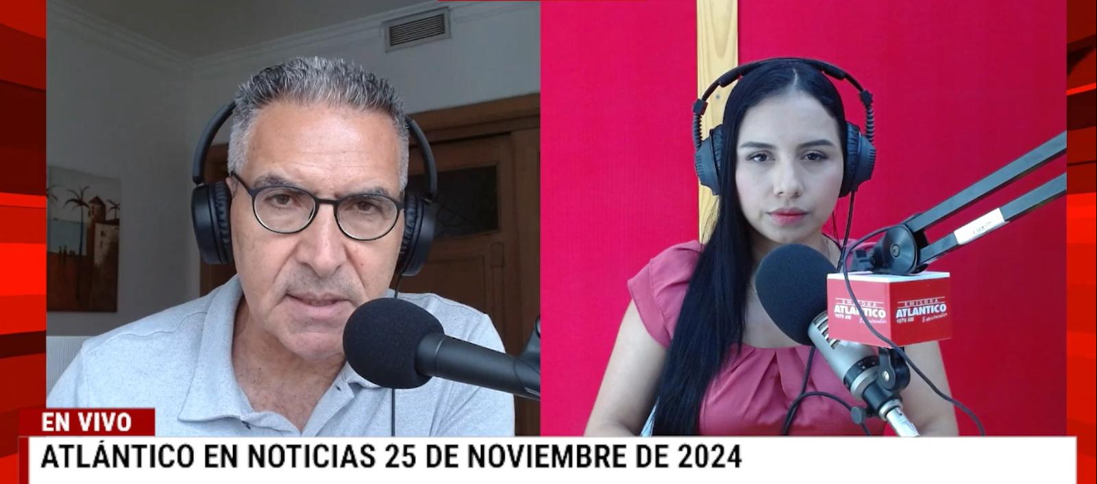 Jorge Cura / Lorena Lamilla, en el estudio Atlántico en Noticias.