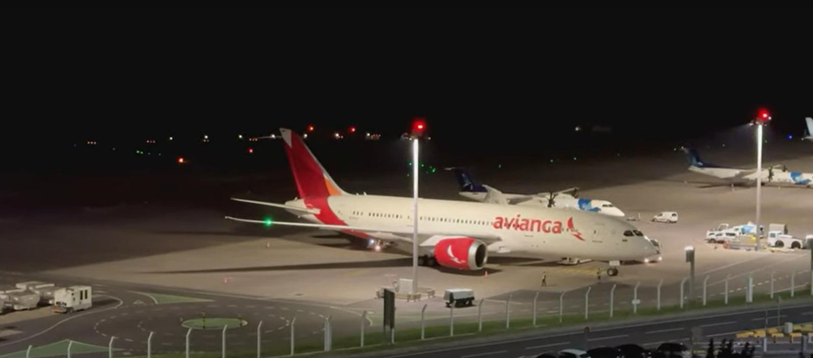 El avión que registró la emergencia.