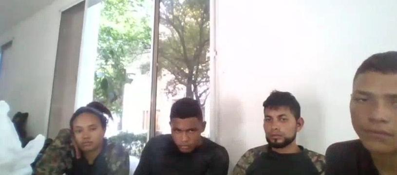 Los cuatro presuntos integrantes del ELN.