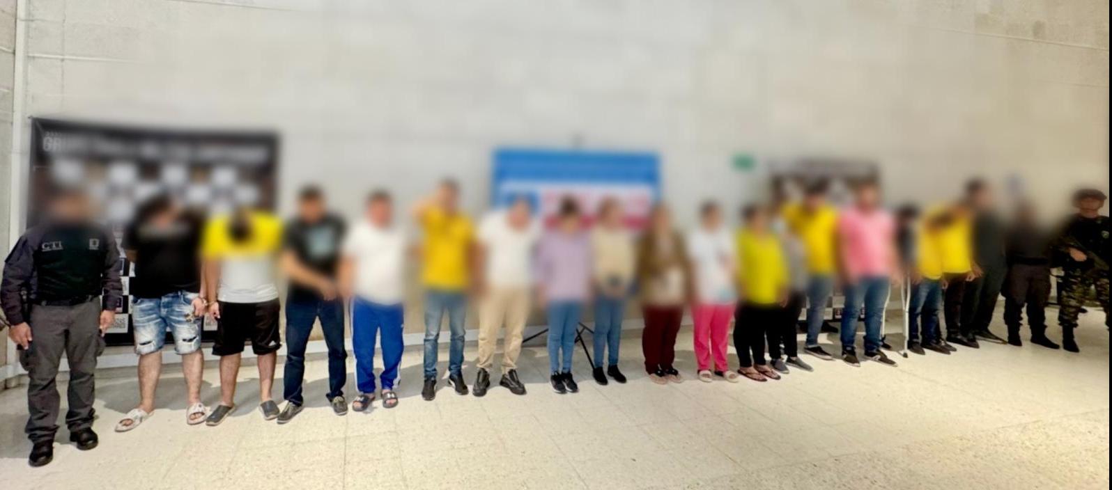 Los detenidos harían parte de una estructura delictiva.