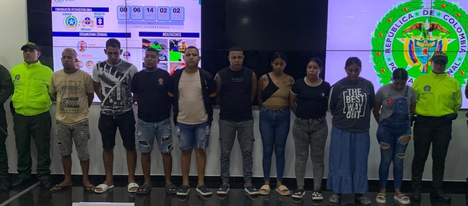 Los capturados por la Policía. 