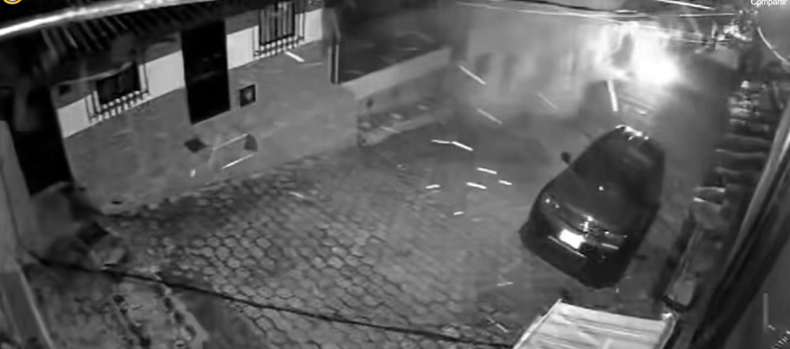 Momento de la explosión.