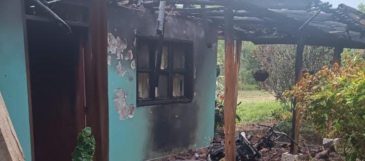 Así quedó la vivienda.