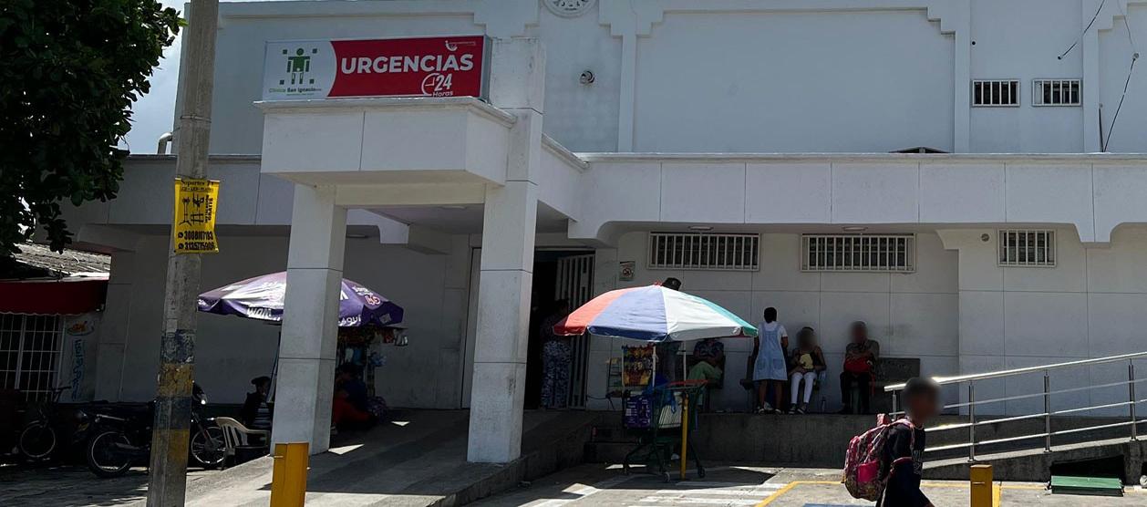 Fachada de la clínica Santo Domingo. 