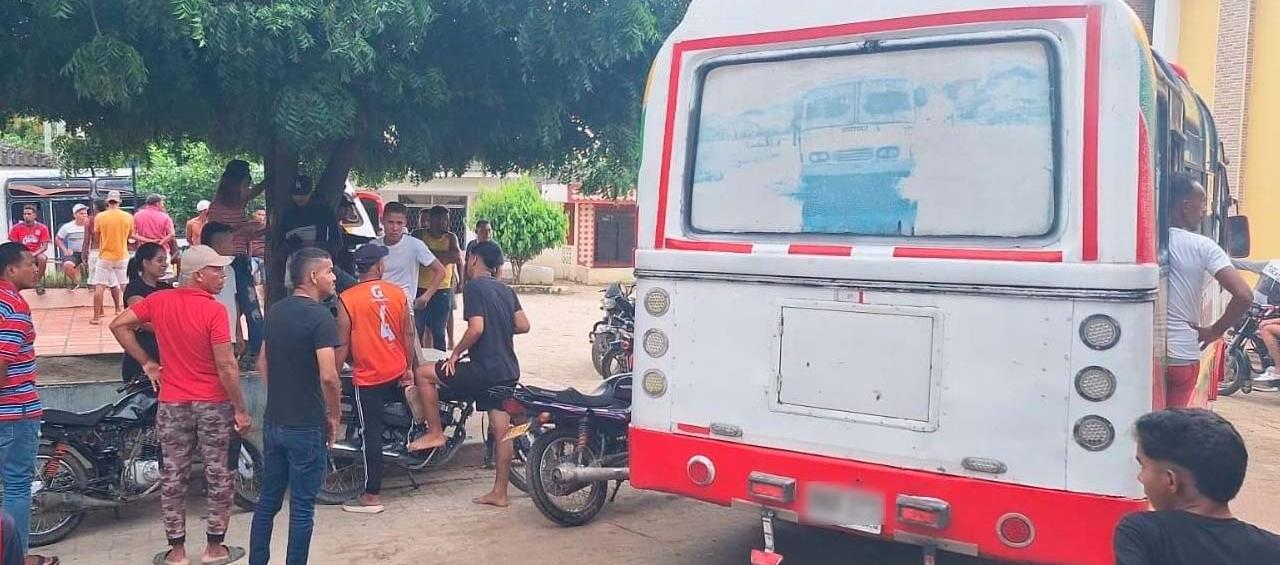 Aspecto de la plaza del corregimiento La Peña, donde ocurrió el crimen. 