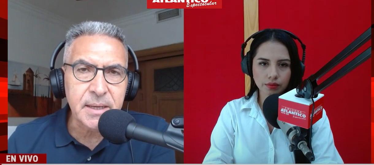 Jorge Cura / Lorena Lamilla, en el estudio Atlántico en Noticias.