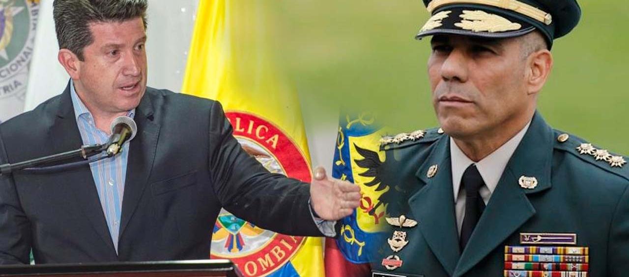 Exministro de Defensa Diego Molano Aponte y el general en retiro Eduardo Enrique Zapateiro Altamiranda.