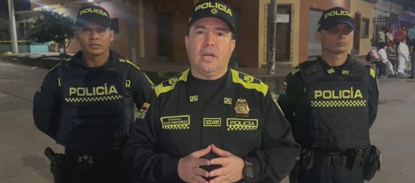 El coronel Dave Figueroa, comandante operativo de la Policía Metropolitana Barranquilla.