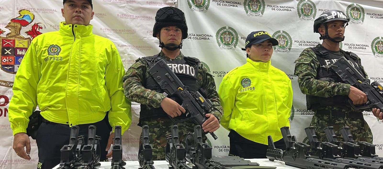 Las armas incautadas.