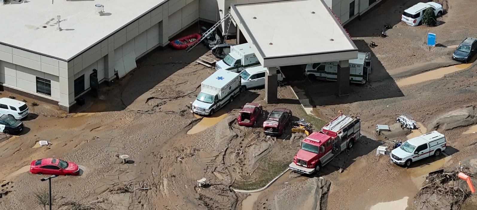 Inundación por Helene en Tennessee.