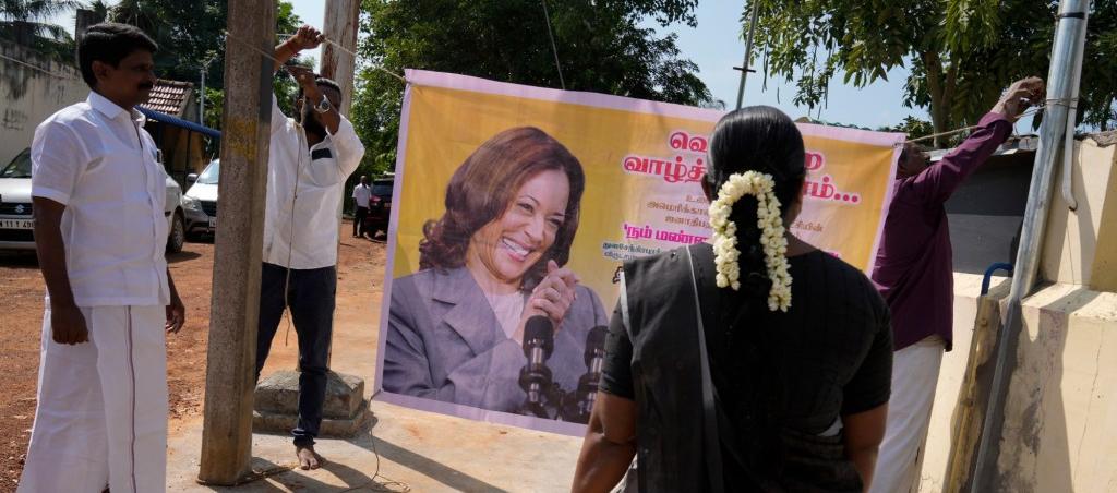 Apoyo a Kamala Harris en India.