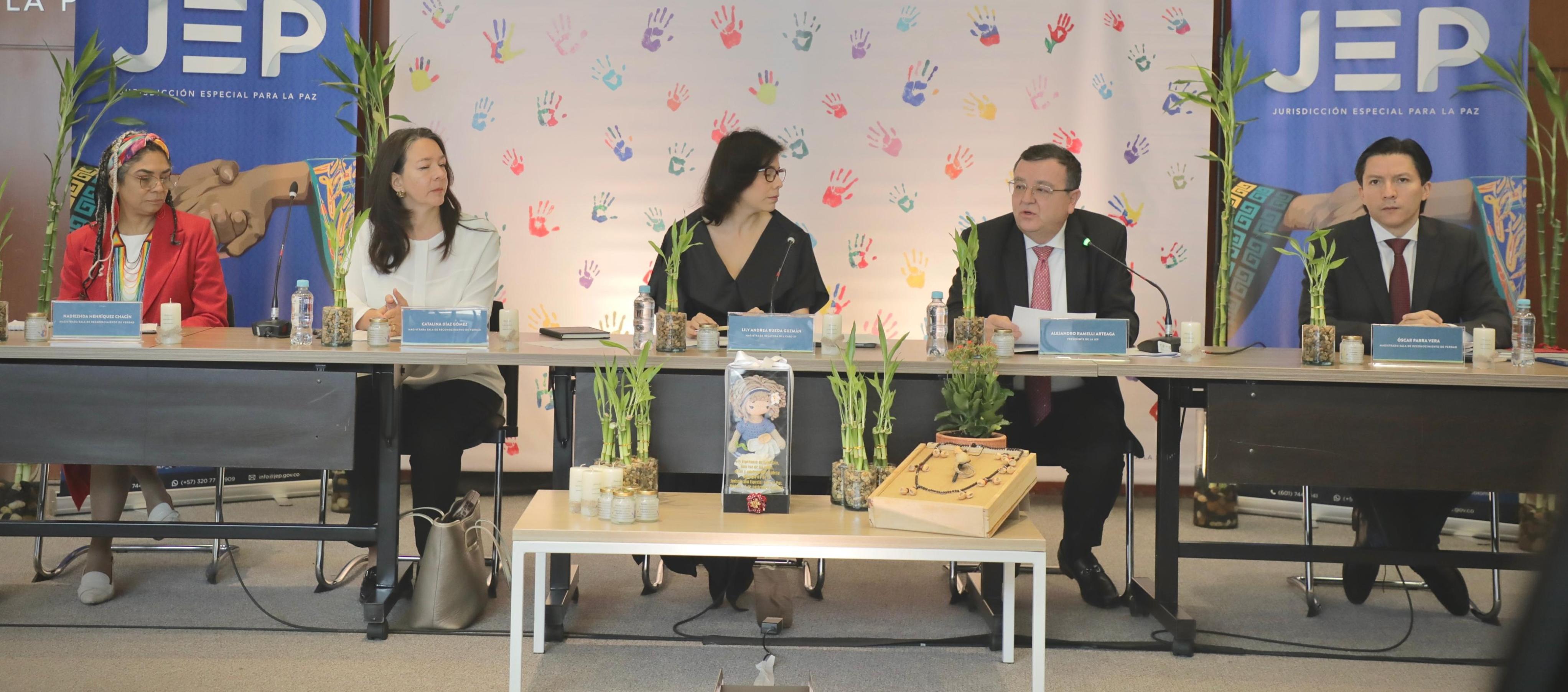 Rueda de prensa de la JEP.