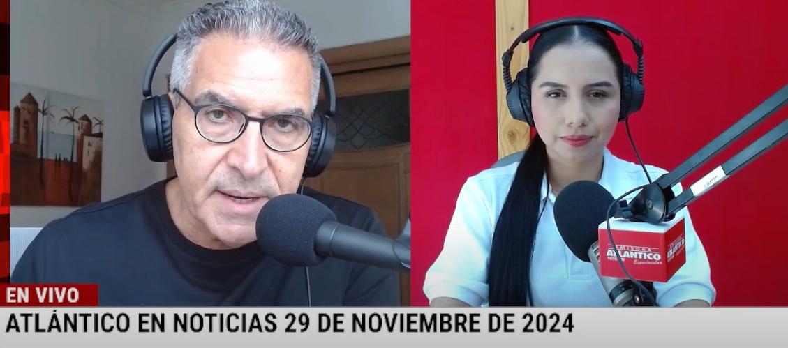 Jorge Cura / Lorena Lamilla, en el estudio Atlántico en Noticias.