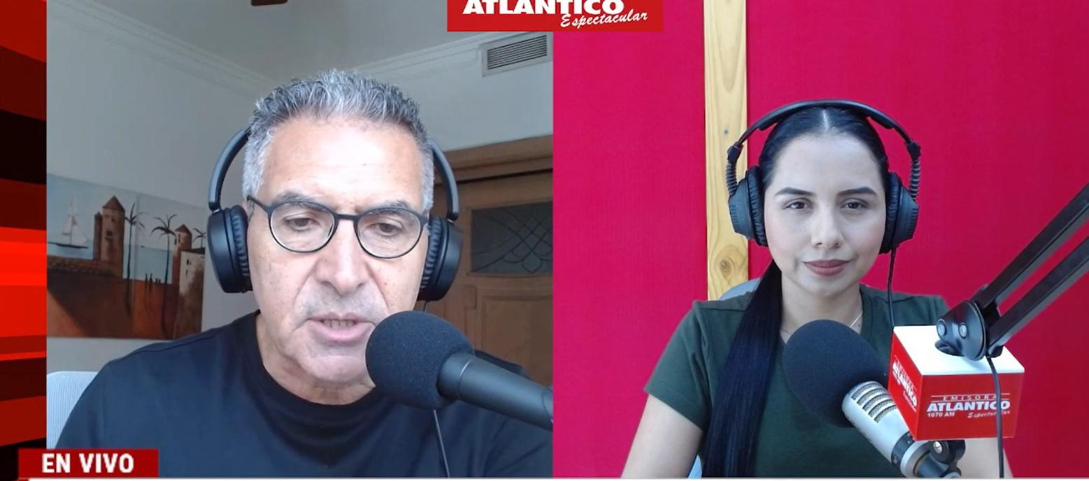 Jorge Cura / Lorena Lamilla, en el estudio Atlántico en Noticias.