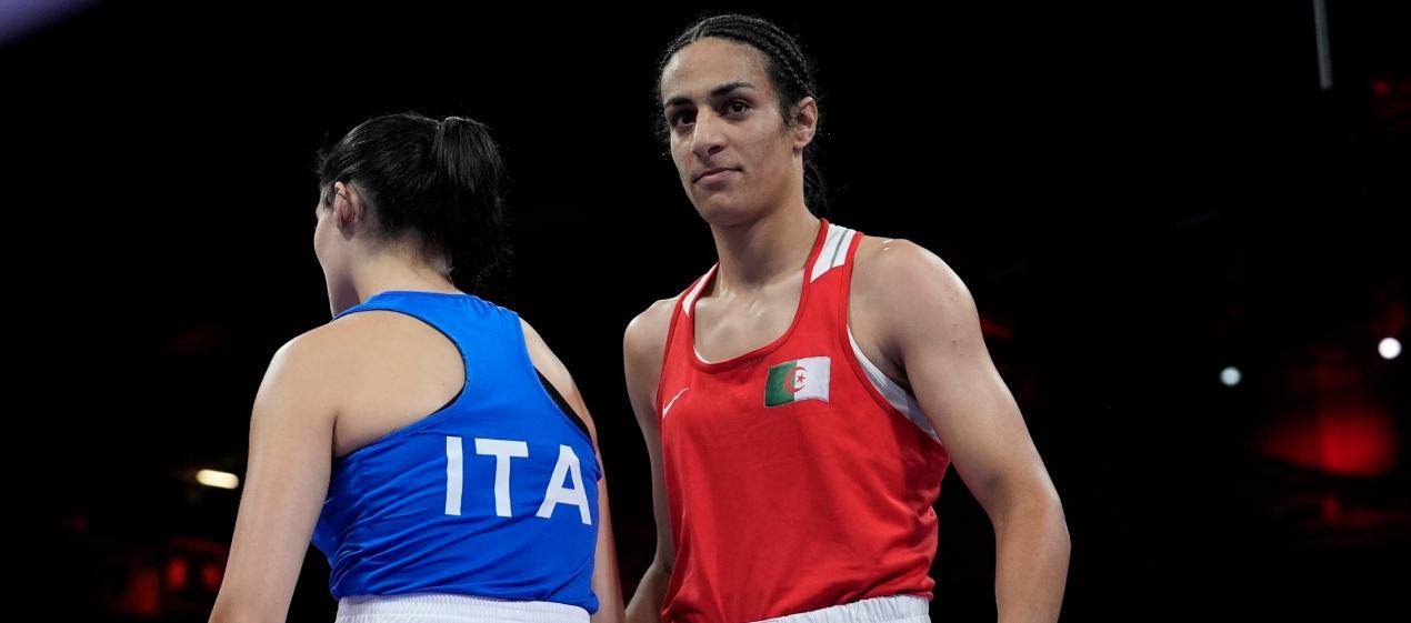 Imane Khelif durante su participación en los Juegos Olímpicos de París. 