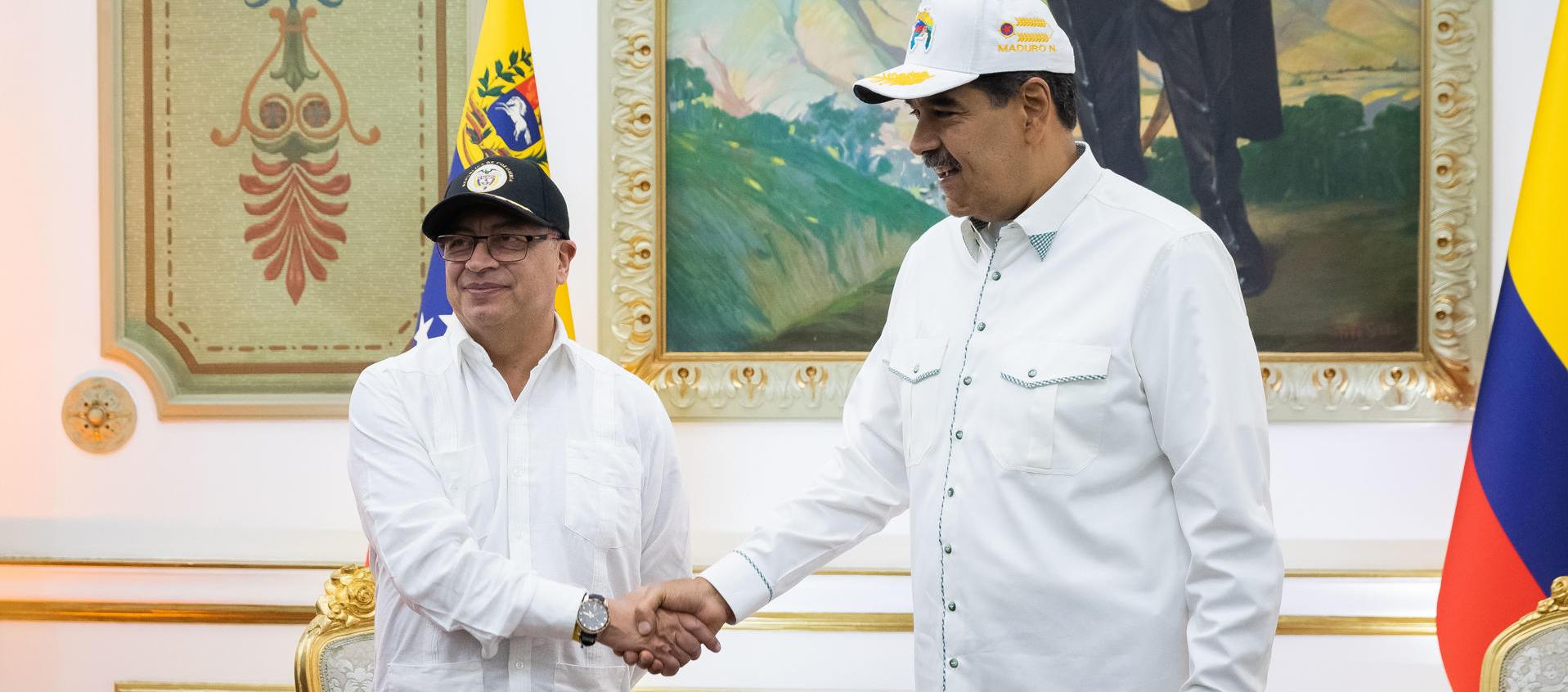 Gustavo Petro y Nicolás Maduro, presidentes de Colombia y Venezuela, respectivamente.