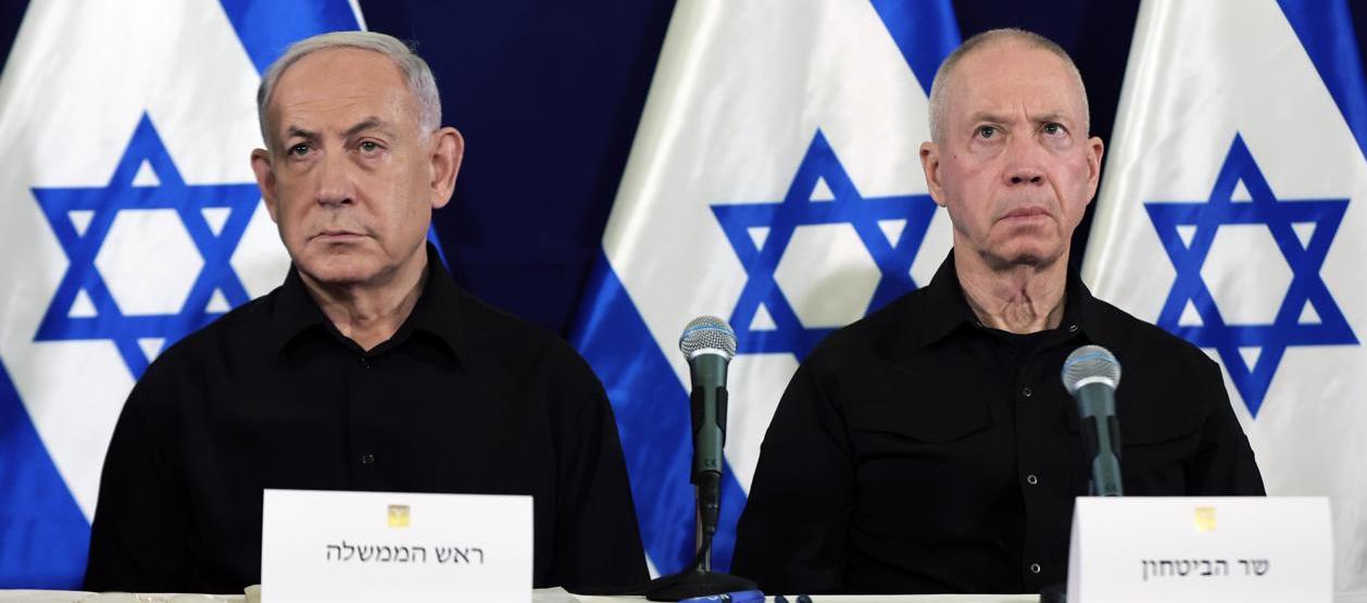 Benjamín Netanyahu y el exministro de Defensa, Yoav Gallant.