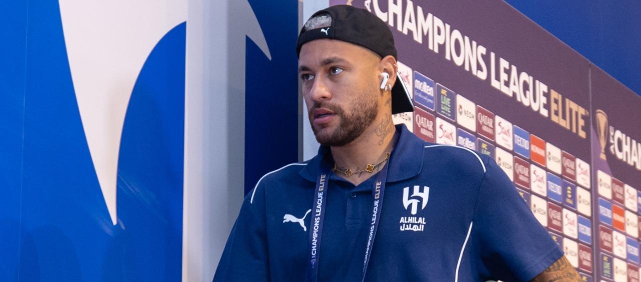 Neymar en la antesala del encuentro.