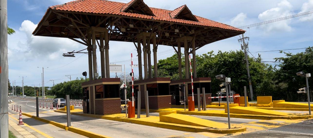 Aspecto del peaje Papiros, en Puerto Colombia.